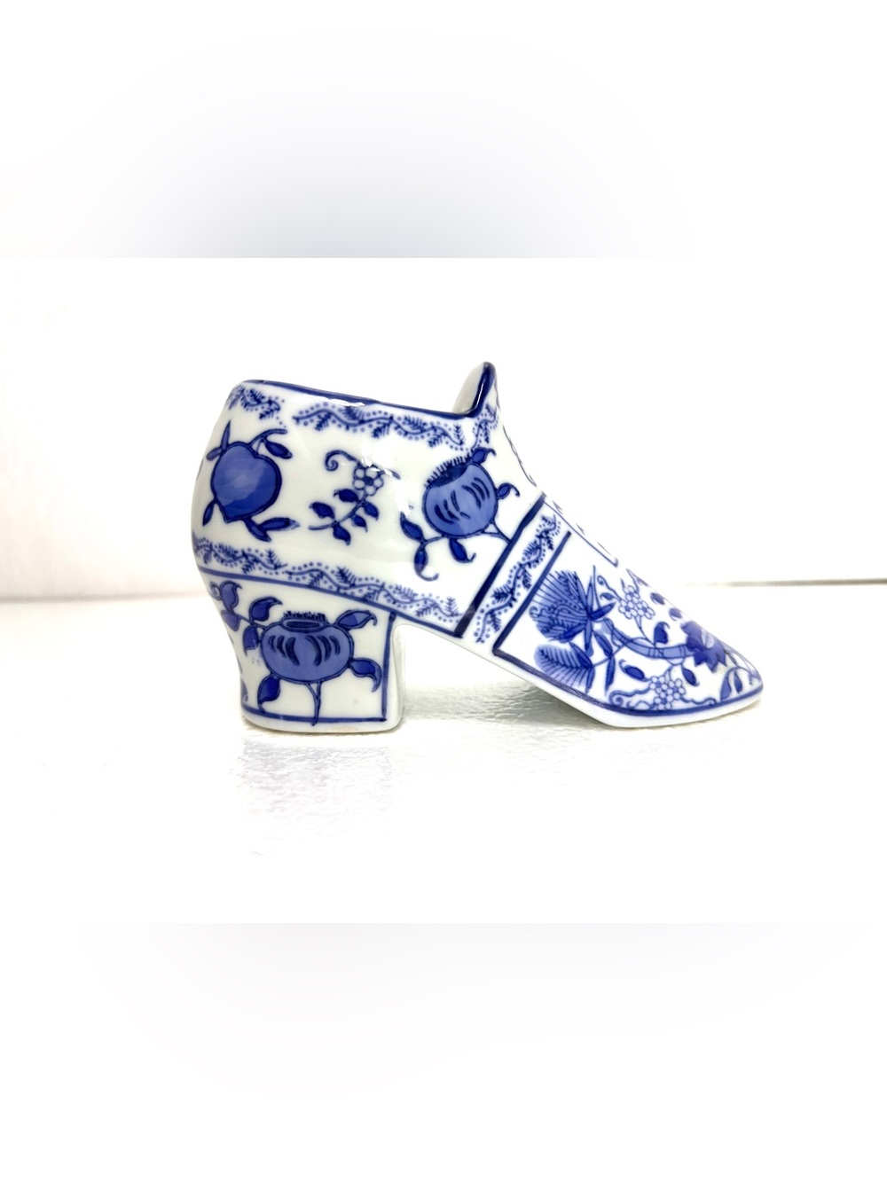 Formalities Porcelain Blue Onion Floral Shoe by Baum Bros